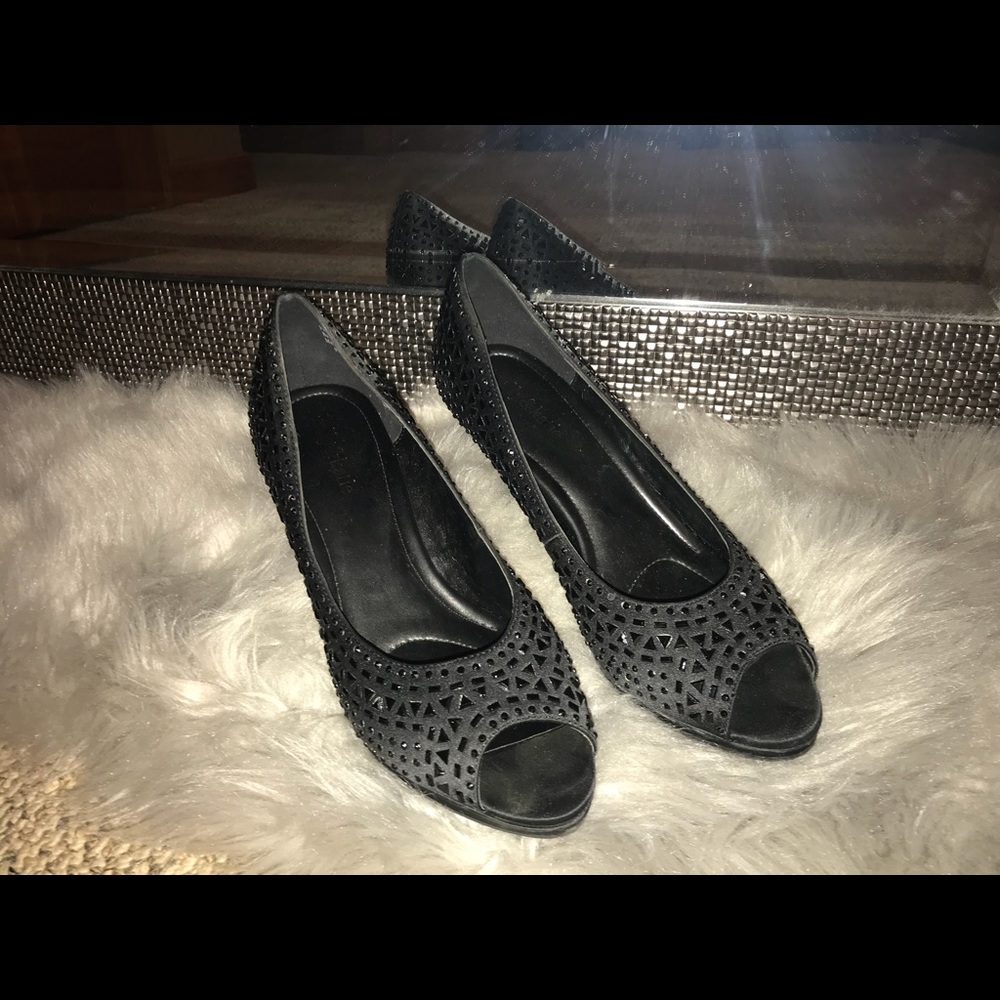 Black Studded High Heels